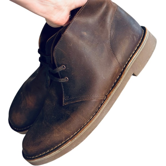 Clarks Leather Chukka Lace Boots Bushacre 2 Beeswax or similar men’s 10.5 main image 5